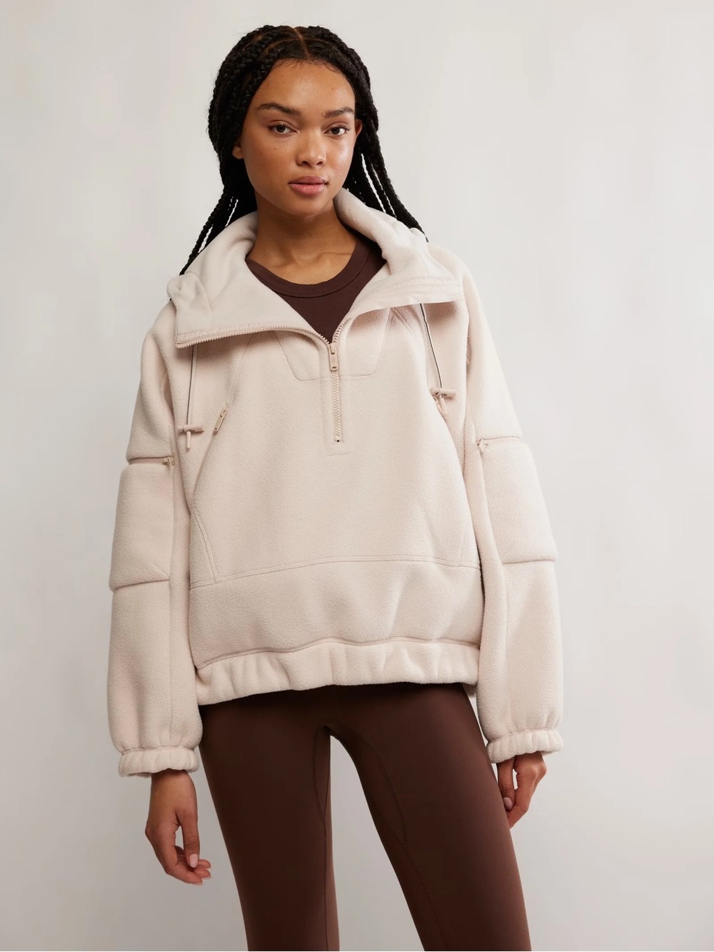 Free People Wild and Free Fleece Half Zip